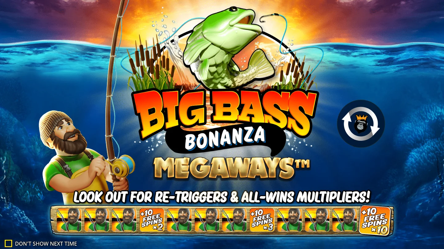 Big Bass Bonanza Megaways: Titelmotiv der offiziellen Demo