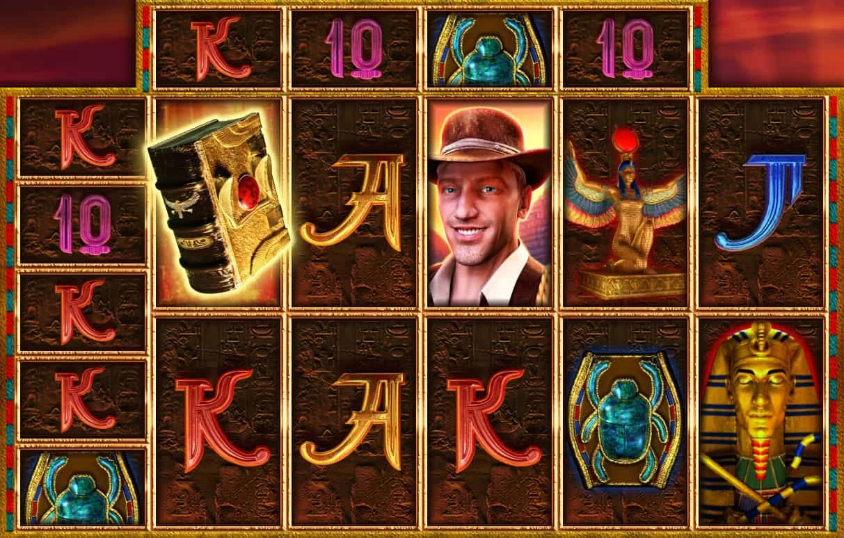 Book of Ra deluxe Win Ways: Spielfeld der offiziellen Greentube-Produktseite