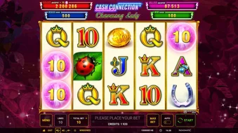 Offizielles Spielbild: Cash Connection Charming Lady: Sphären auf dem Feld und vier Jackpotanzeigen
