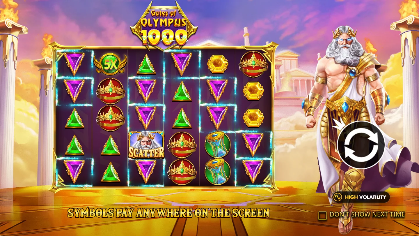 Gates of Olympus 1000: Titelmotiv der offiziellen Demo