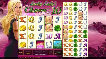 Offizielles Spielbild: Lucky Lady’s Charm deluxe 10: zwei Felder mit vier und zwölf Reihen