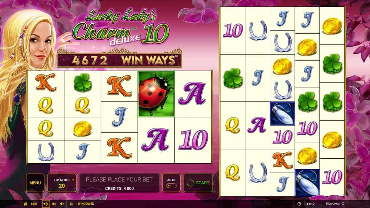 Lucky Lady’s Charm deluxe 10 Win Ways: zwei Felder mit unterschiedlichen Symbolhöhen