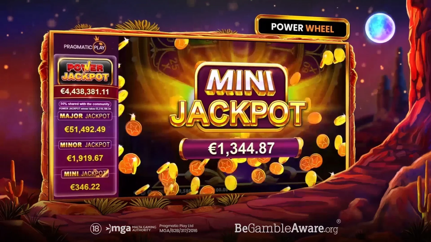 Das Power Wheel im offiziellen Trailer: Der Radbonus führt zu Einsatzvielfachen oder zu einer der Jackpotstufen.