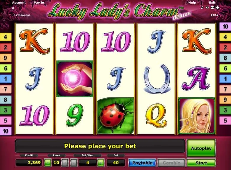 Lucky Lady’s Charm deluxe: Glücksbringer auf fünf Walzen