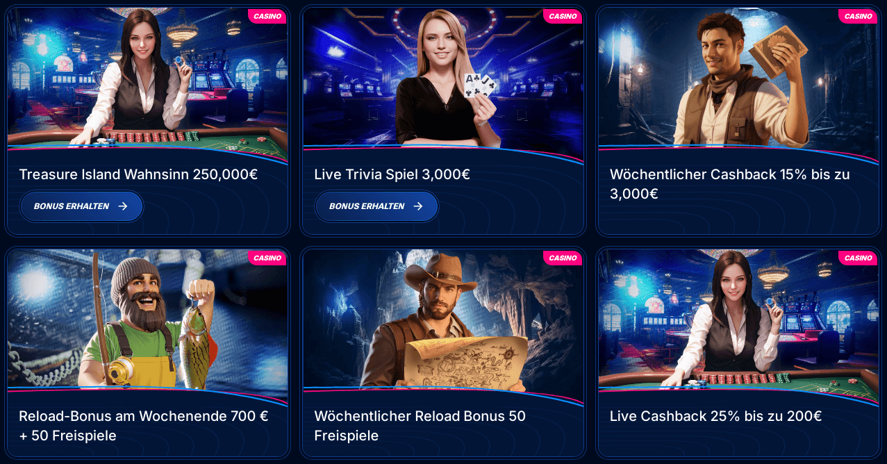 Boomerang-Bet Casino Boni Aktionen