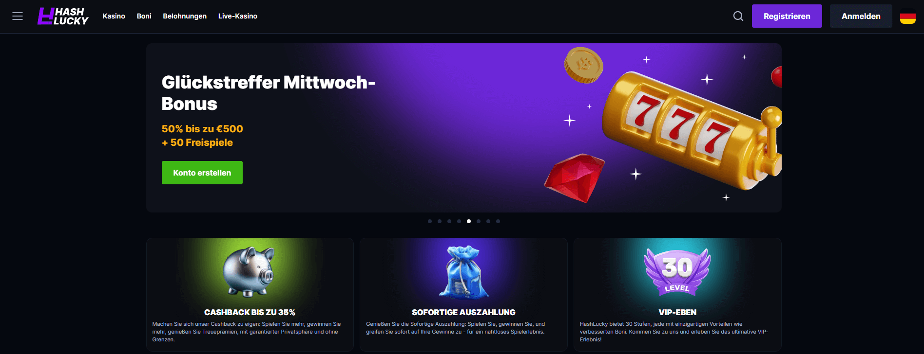 Hashlucky Casino Website