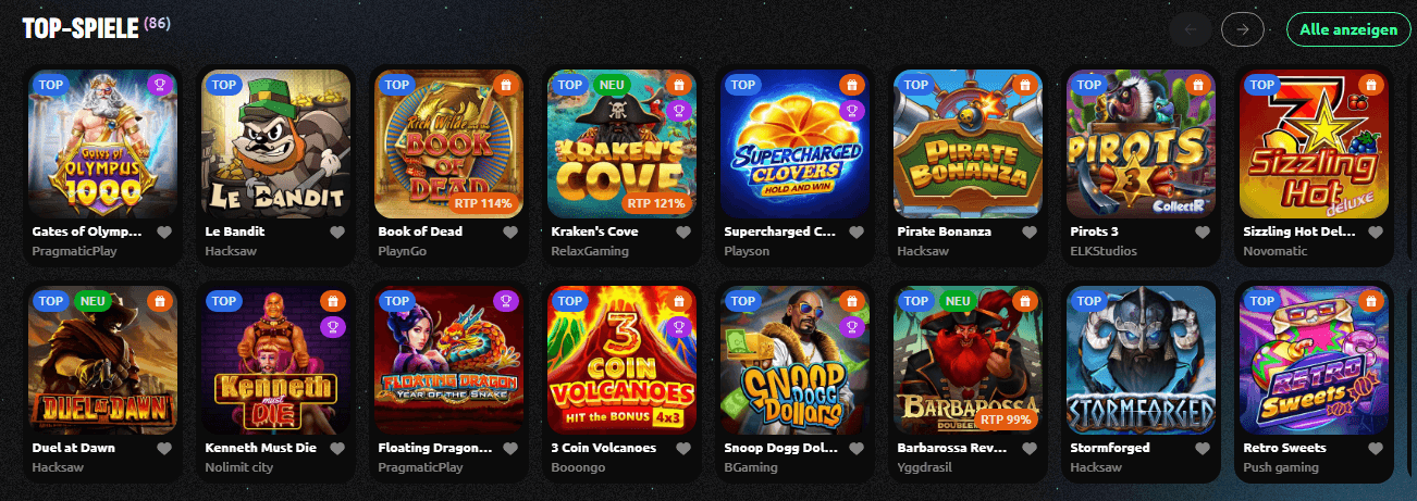 Hexabet Casino Spiele